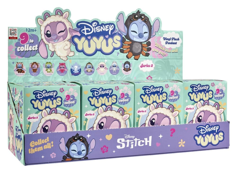 x_sim6315870947 Disney YuYus Plush Key rings Wave 2 Stitch & Angel 13 cm Blindbox Display (8) - immagine 1