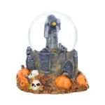 PUMPKIN PATCH HALLOWEEN CAT SNOW GLOBE - immagine 3