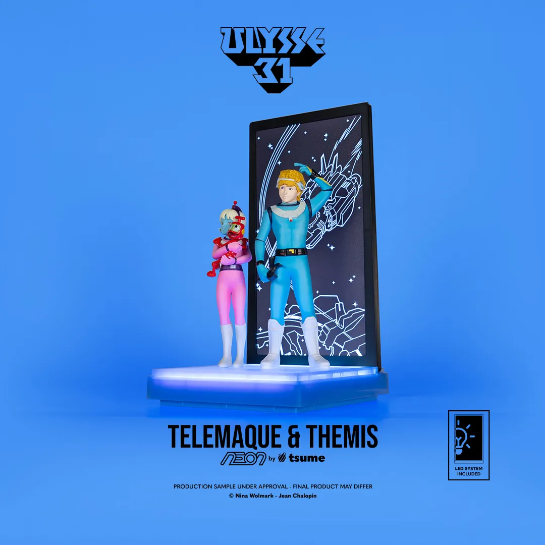 115199__5907d32f ULYSSE 31 TELEMACHUS & THEMIS NEON FIGURE - immagine 1