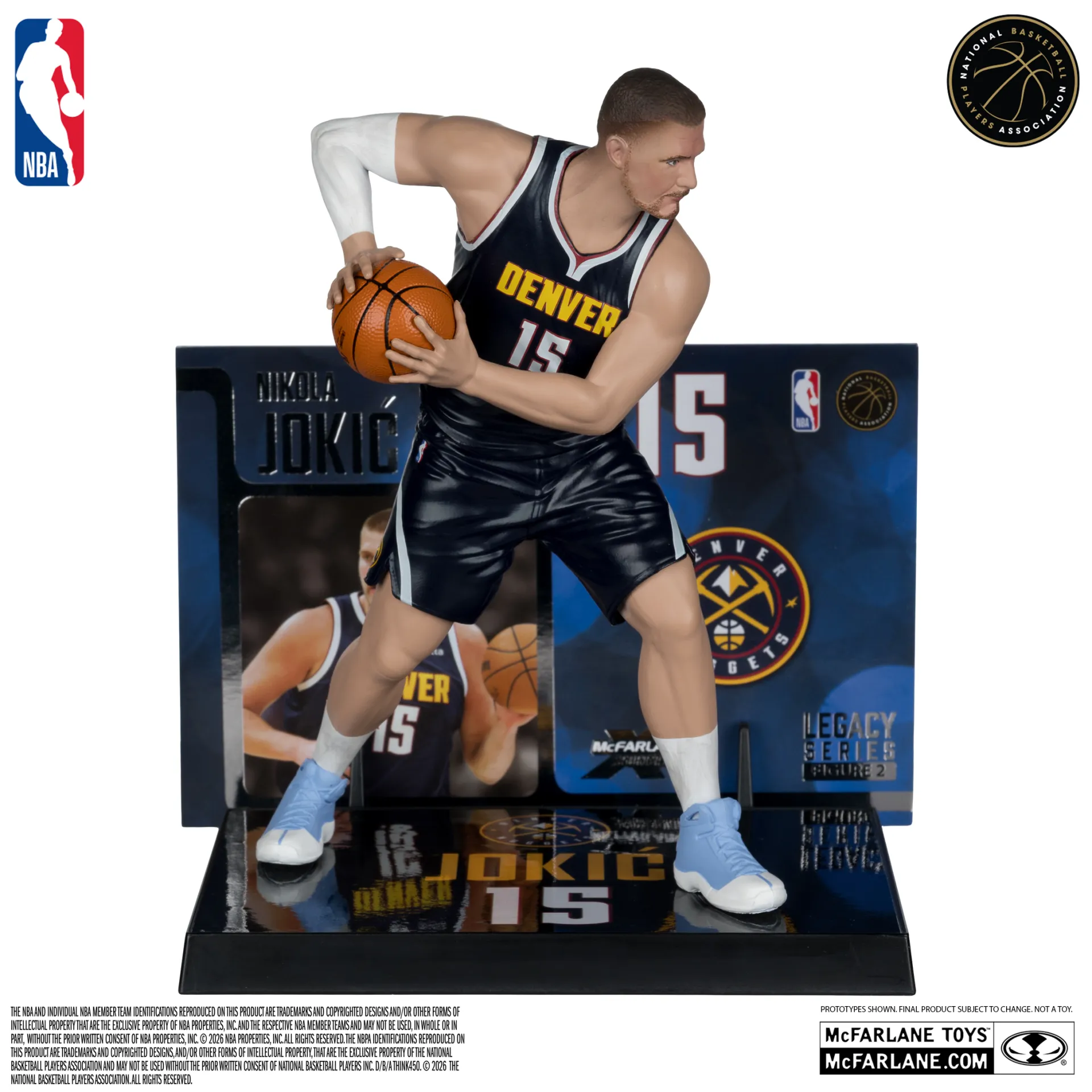 115203__7dee7830 NBA SPORTSPICKS NIKOLA JOKIC (DENVER NUGGETS) POSED FIGURE - immagine 1