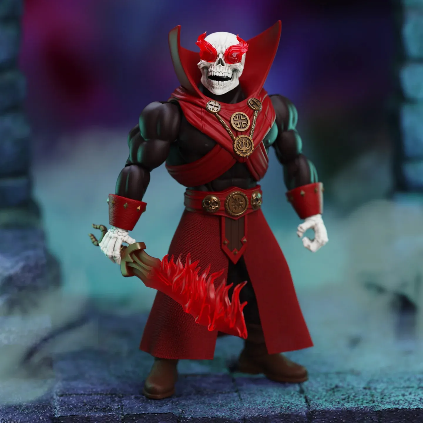 115215__9080a4a0 IMMORTAL CHAMPIONS CONAN THULSA DOOM UNDEAD SORCERER ACTION FIGURE - immagine 1