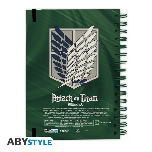 ATTACK ON TITAN LEVI SPIRAL NOTEBOOK