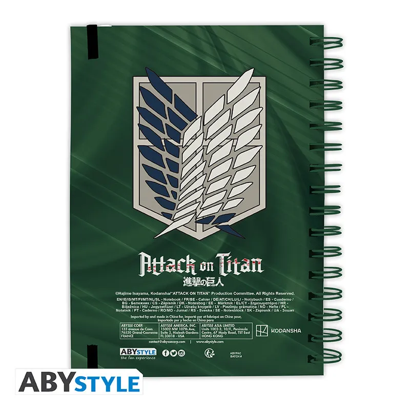 115260__9fae56e8 ATTACK ON TITAN LEVI SPIRAL NOTEBOOK - immagine 1