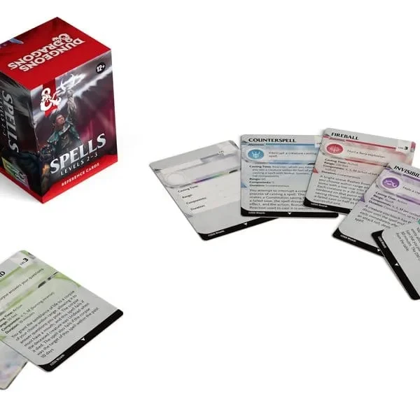 DUNGEONS & DRAGONS REFERENCE CARDS SPELLS (LEVELS 2-3) ENG
