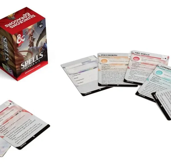 DUNGEONS & DRAGONS REFERENCE CARDS SPELLS (LEVELS 4-5) ENG
