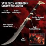 Kit Rae Swords of the Ancients Replica Savathos-Mithrodin War Sword Gold Version 111 cm - immagine 3