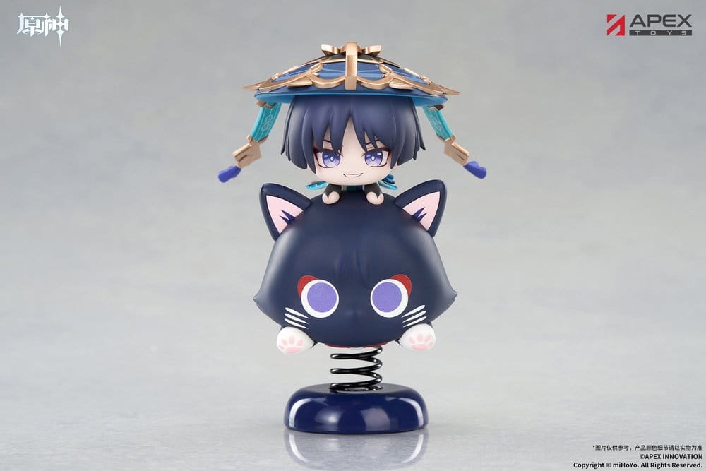 x_apex42312 Genshin Impact Chibi Chara Yurayura Stand PVC Figure Wanderer 11 cm - immagine 1