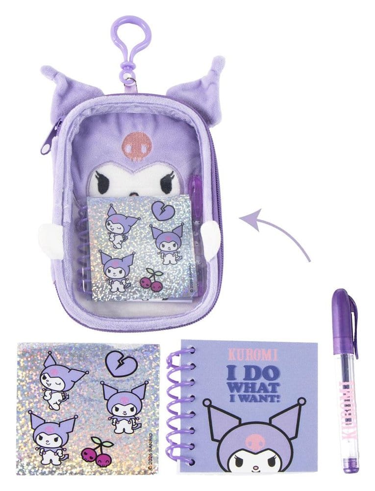 x_cer2700002351 Sanrio Plush Stationery Set Kuromi - immagine 1