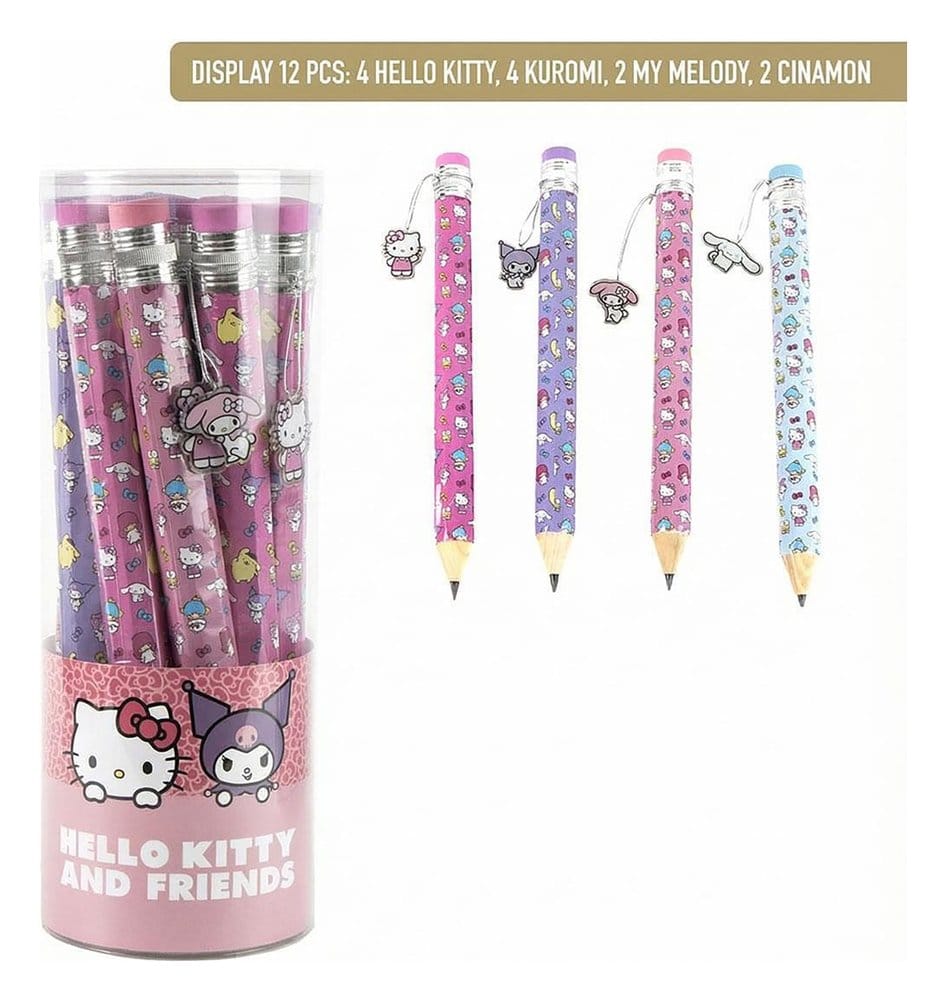 x_cer2700002393 Sanrio Large Pencils Hello Kitty Display (12) - immagine 1