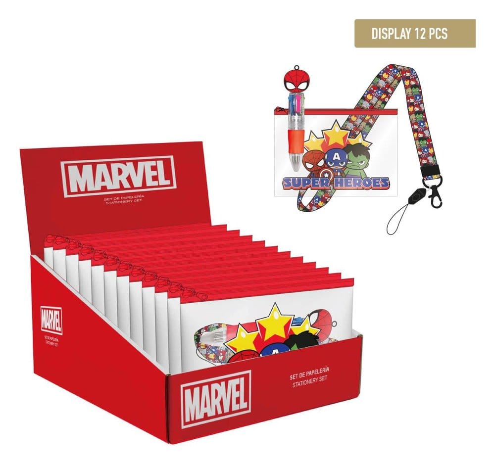 x_cer2700002412 Marvel Stationery Set with Pendant Super Heroes Display (12) - immagine 1