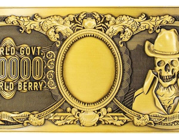 One Piece Replica 10,000 World Berry Metal Banknote 6 x 15 cm