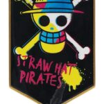 One Piece Replica Straw Hat Pirates Metal Banner 11 x 6 cm