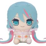 Hatsune Miku Kyurumaru Big Plush Figure Rabbit Ear Hood Pajama 28 cm
