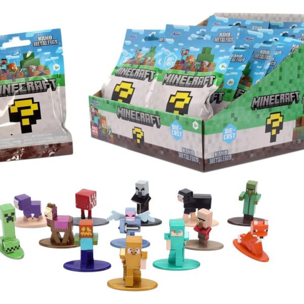 Minecraft Nanofigs Mini Figures 4 cm Blind Box Display (24)