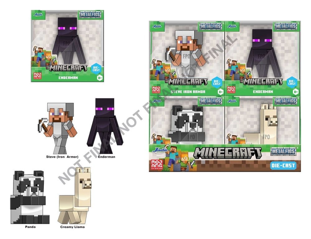 x_jada9385138300w06 Minecraft Mini Figures Wave 6 7 cm Display (12) - immagine 1