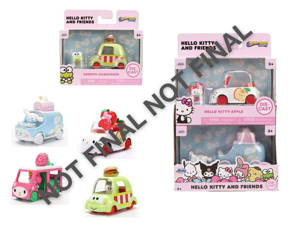x_jada9385338300w01 Sanrio Diecast Vehicles 1/55 Wave 1 Assortment (8) - immagine 1