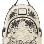 Alice in Wonderland Embroidered Floral Mini Backpack