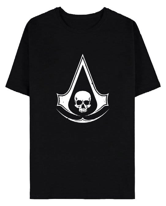 x_pcmts220715asb Assassin's Creed T-Shirt Black Flag Resynched Skull - immagine 1