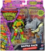 Teenage Mutant Ninja Turtles: Mutant Mayhem Battle Pack Action Figures Raphael vs. Rocksteady 11 cm - immagine 3