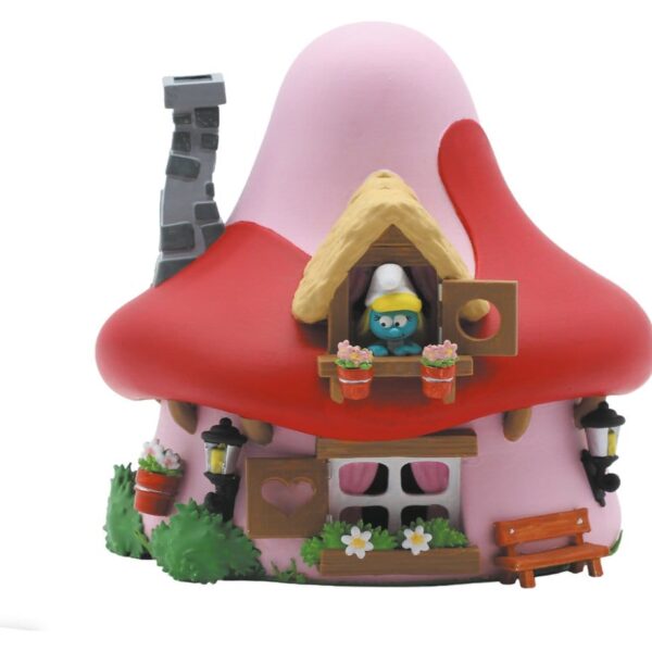 The Smurfs: Money Box Mushroom House Smurfette 15 cm