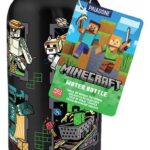 Minecraft Mascots Metal Water Bottle with Carry Loop