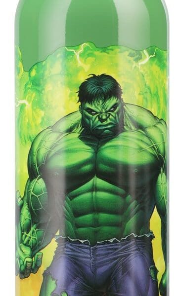 Marvel Universe Metal Water Bottle Hulk with Carry Loop