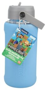 Minecraft Glass Water Bottle with Sleeve - immagine 3