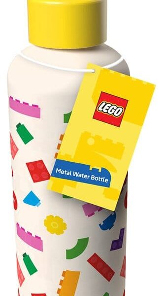 Lego Metal Water Bottle with Shaped Lid