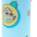 Pusheen Water Bottle Flip Top By The Pool Blue