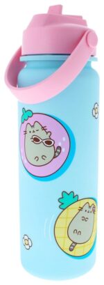 Pusheen Water Bottle Flip Top By The Pool Blue - immagine 2