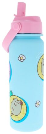 Pusheen Water Bottle Flip Top By The Pool Blue - immagine 4
