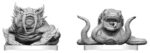 Pathfinder Battles Deep Cuts Unpainted Miniature Bogwid & Slurk 13 cm