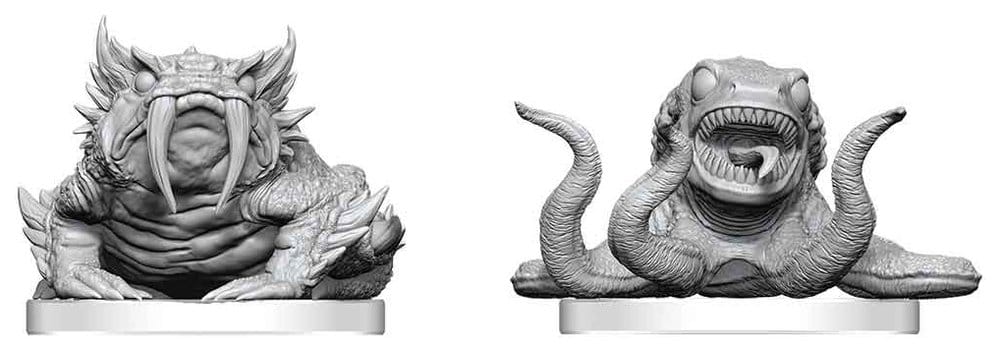 x_wiz90868 Pathfinder Battles Deep Cuts Unpainted Miniature Bogwid & Slurk 13 cm - immagine 1