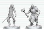 Dungeons & Dragons Nolzur's Marvelous Miniatures Unpainted Miniature Dragonborn Paladin & Dragonborn Squire 14 cm