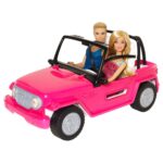 Barbie e Ken Jeep da Spiaggia Playset con Due Bambole e SUV Rosa - immagine 2