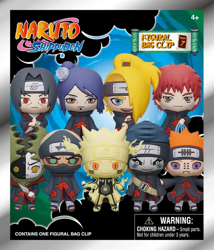 109706__2787209375 NARUTO 3D S7 BAG CLIP BLIND BOX DISPLAY (24) - immagine 1