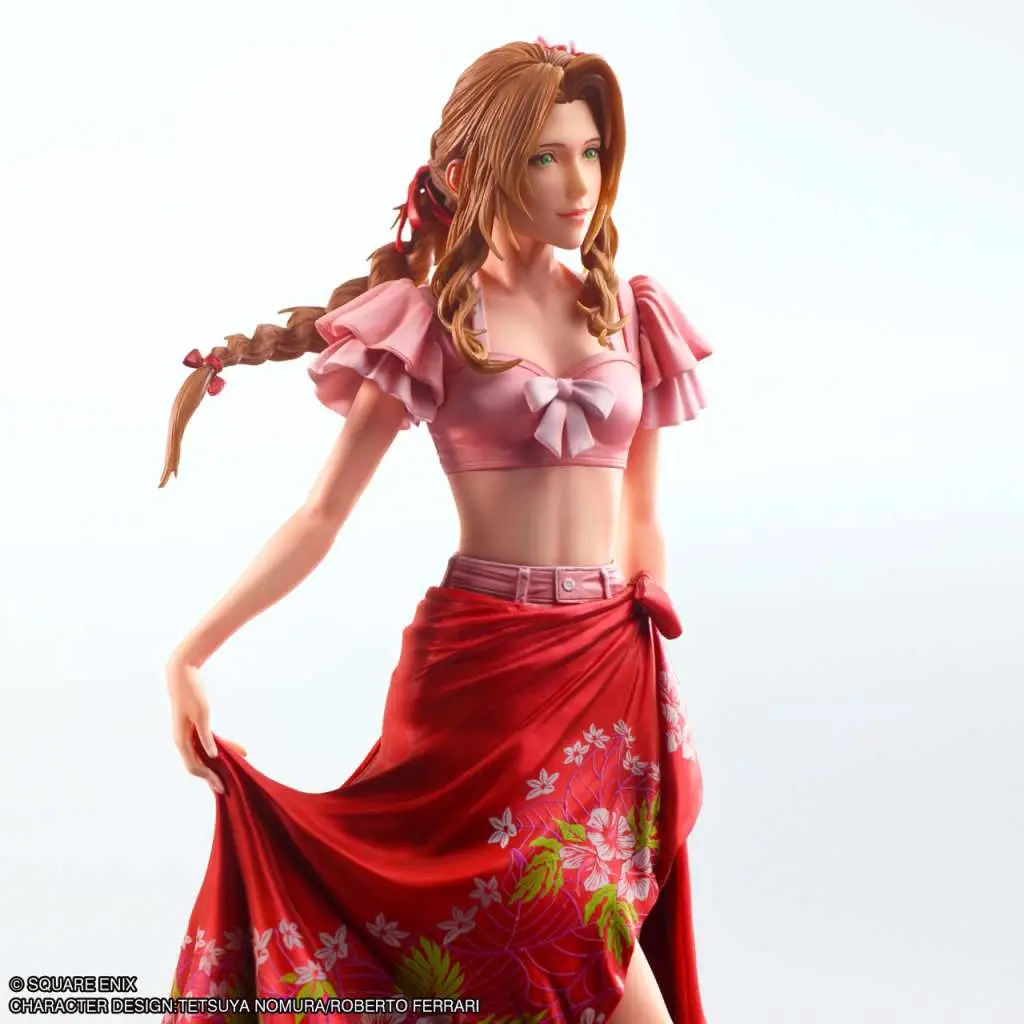 110156__3468689087 FINAL FANTASY 7 REBIRTH AERITH SWIMSUIT STATIC ARTS STATUE - immagine 1