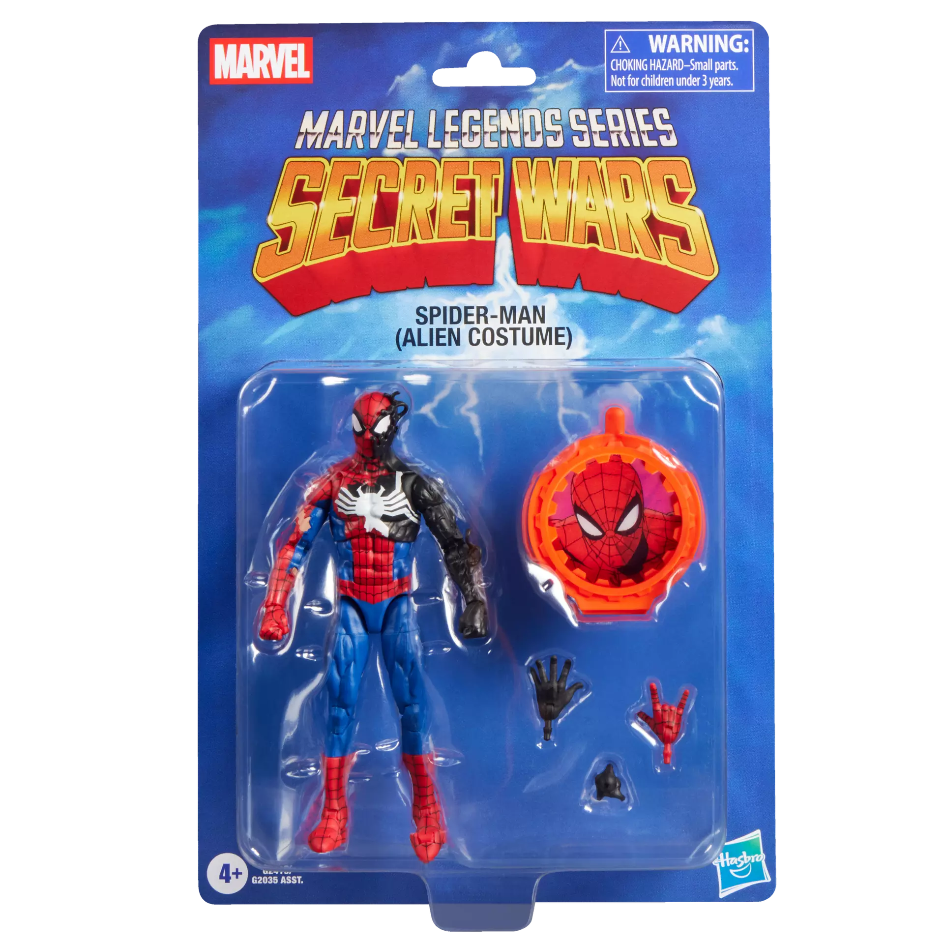 112345__d9b9b60d MARVEL LEGENDS SECRET WARS SPIDER-MAN ALIEN COSTUME ACTION FIGURE - immagine 1
