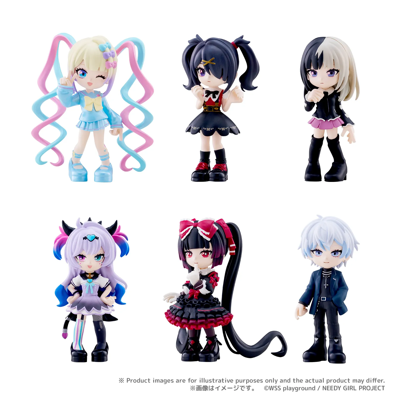 115717__a2bcc698 NEEDY GIRL OVERDOSE PALVERSE MINI FIGURE SET (6) - immagine 1