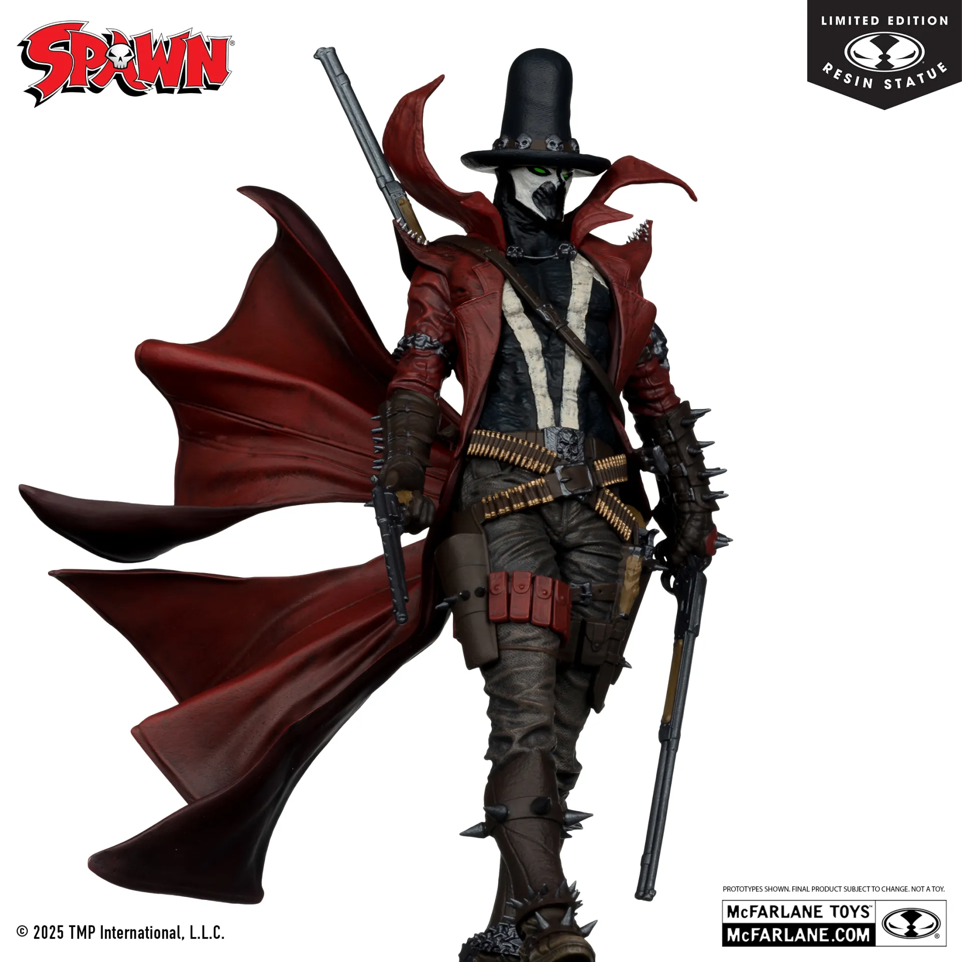 115832__54f2fcdf SPAWN BLACK WHITE & RED ALL OVER GUNSLINGER SPAWN BY TODD MCFARLANE RESIN STATUE - immagine 1