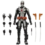 MARVEL LEGENDS DEADPOOL AND WOLVERINE DEADPOOL BLACK AND WHITE ACTION FIGURE