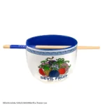 ONE PIECE DEVIL FRUITS RAMEN BOWL WITH CHOPSTICKS