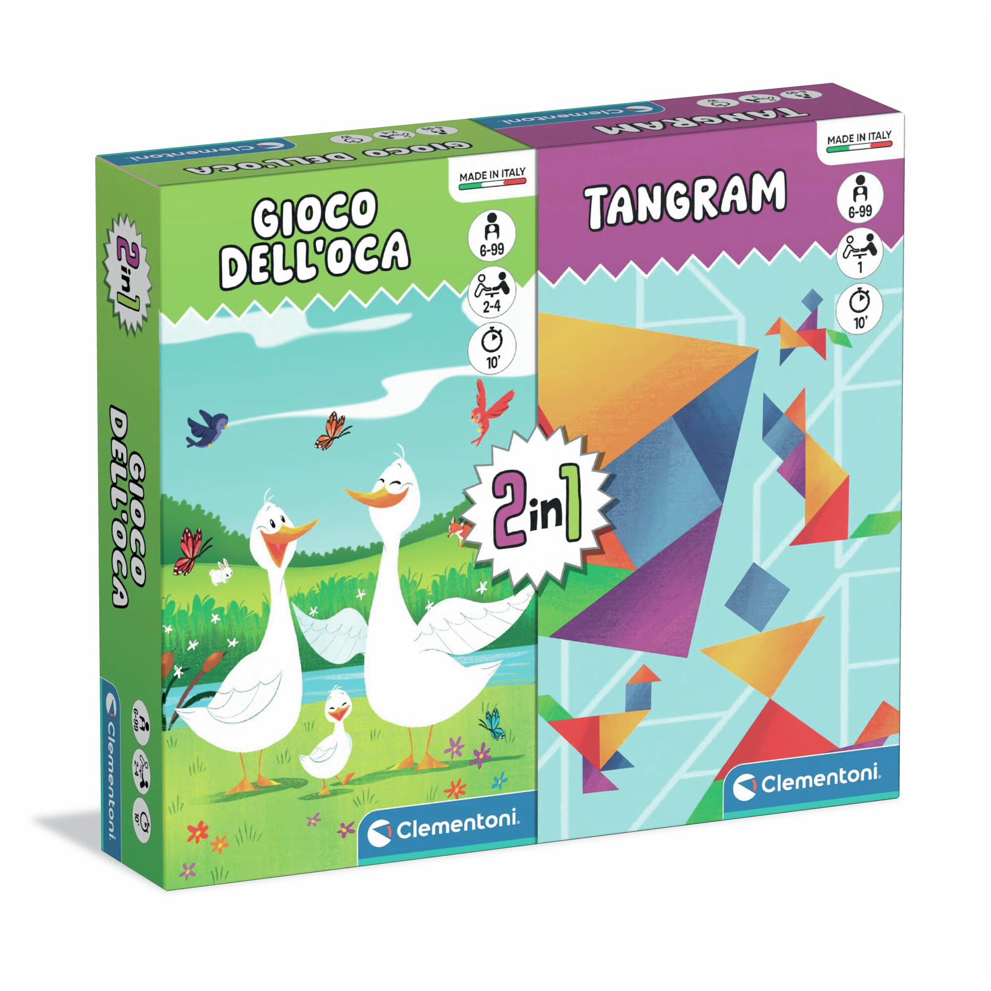 1_CLM16577 2in1 Gioco dell'Oca + Tangram - immagine 1