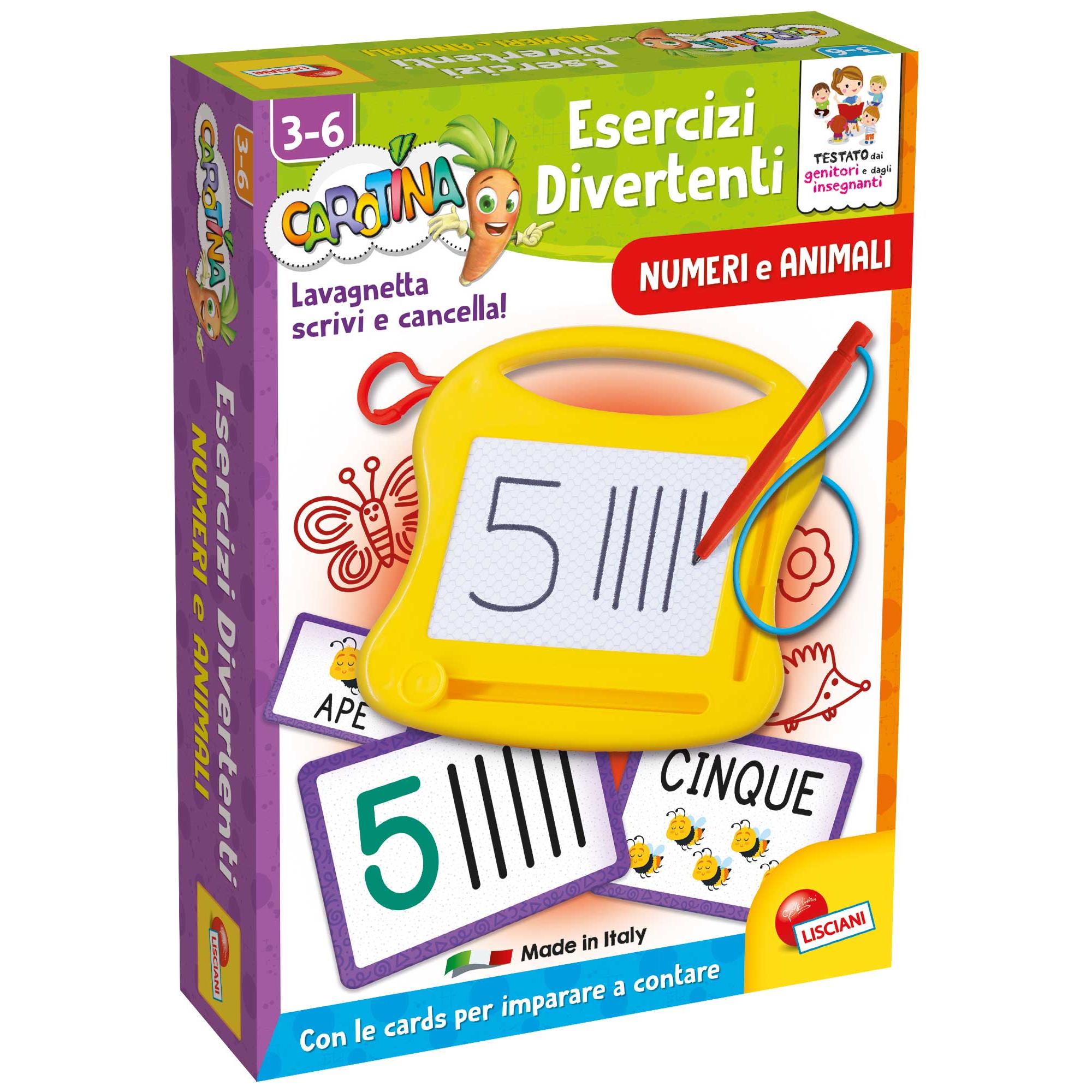 1_LSC107209 Carotina - Esercizi Divertenti: Numeri e Animali - immagine 1