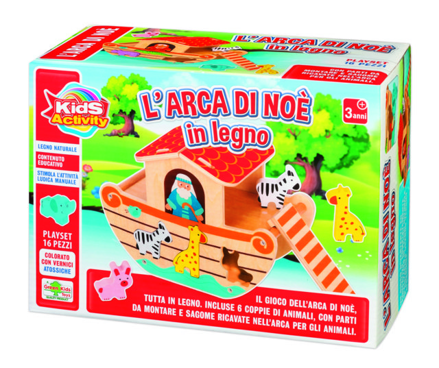 1_RST11156 Arca di noe in legno con animali - immagine 1