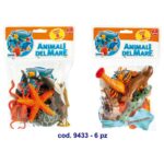 Busta animali mare 6pz 2 ass 
