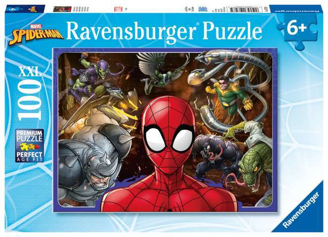 1_RVB10728 Puzzle da 100 Pezzi XXL - Spider-Man e Nemici - immagine 1