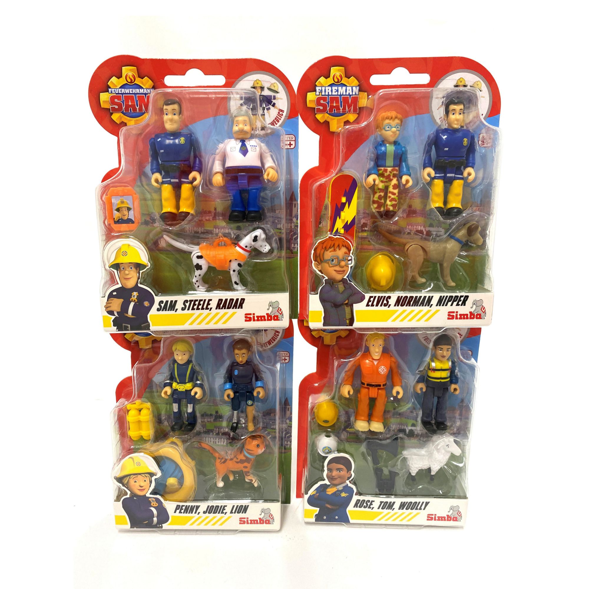 1_SBA109252515038 Set due personaggi articolati cm.7,5 con accessori e cucciolo - 4 asst - immagine 1