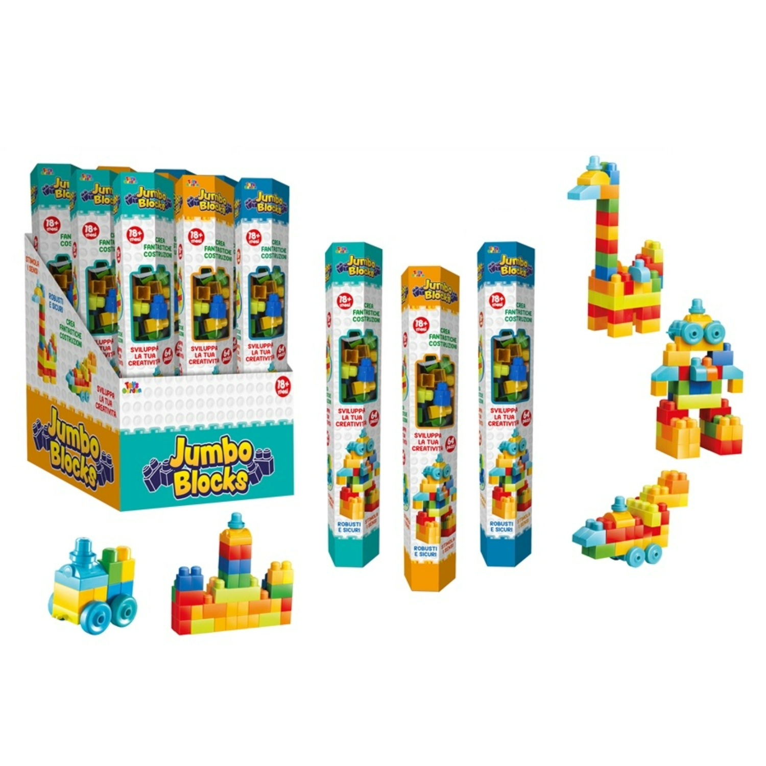 1_TGR28401 JUMBO BLOCKS COSTRUZIONI IN PDQ 9pz - immagine 1