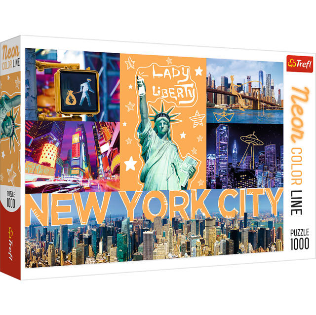 1_TRF10579 Puzzle da 1000 Pezzi - Neon Color Line: Neon City - immagine 1